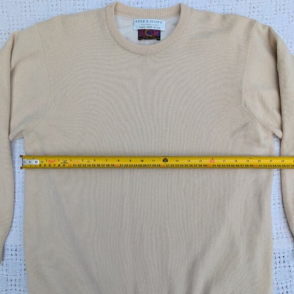 Lyle & Scott Mens XL Performance Wool Sweater with Gore-XCR Lining Scotland Vtg - Picture 4 of 7